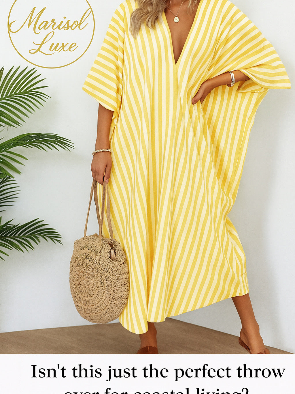 Susan Striped V-Neck Maxi Dress