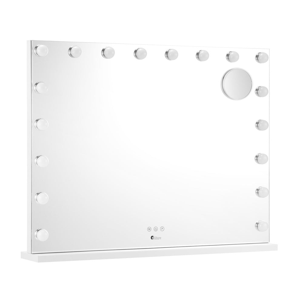 LED Makeup Mirror with 18 Bulbs and Magnifying Glass