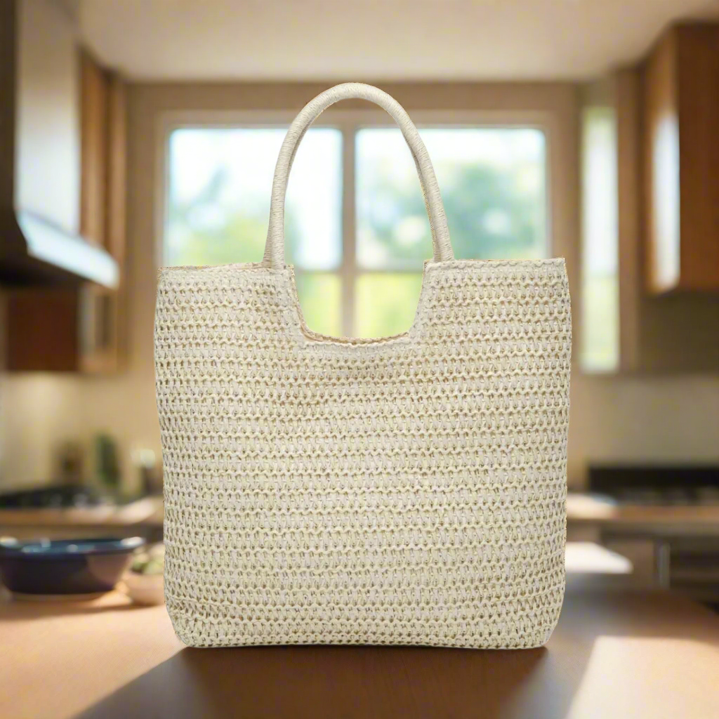 Straw Woven Tote Bag