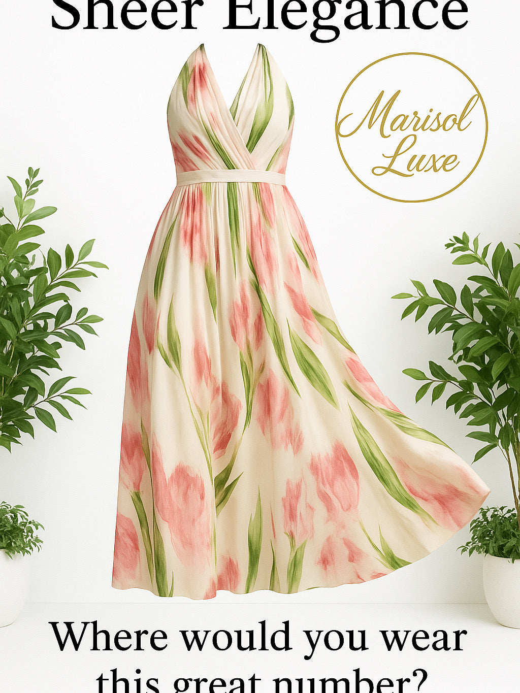 Ashley Devine Halter Neck Maxi Dress