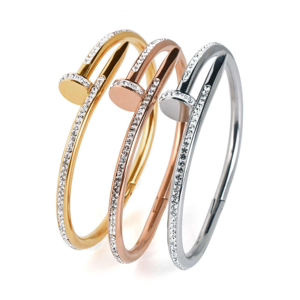 Gold Plated Bracelet with Zircon