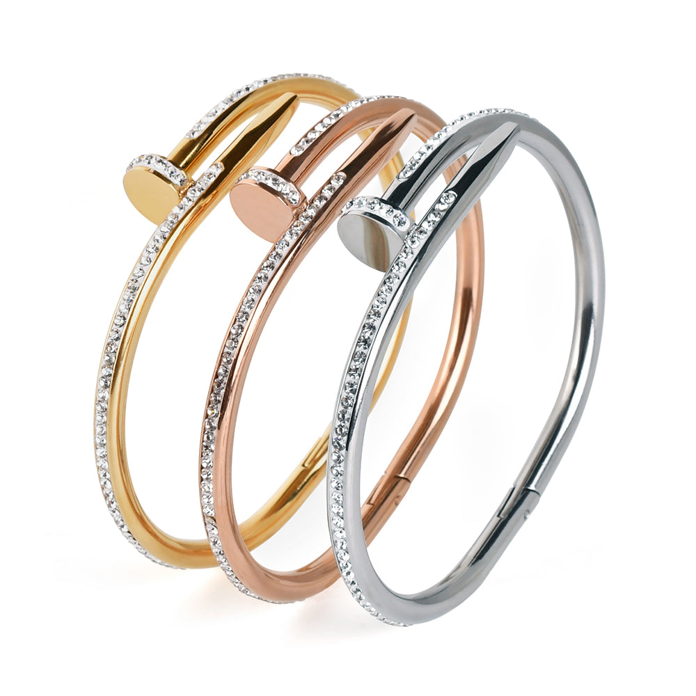 Gold Plated Bracelet with Zircon