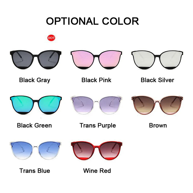 Vintage Classic Oval Red Woman Sunglasses UV400