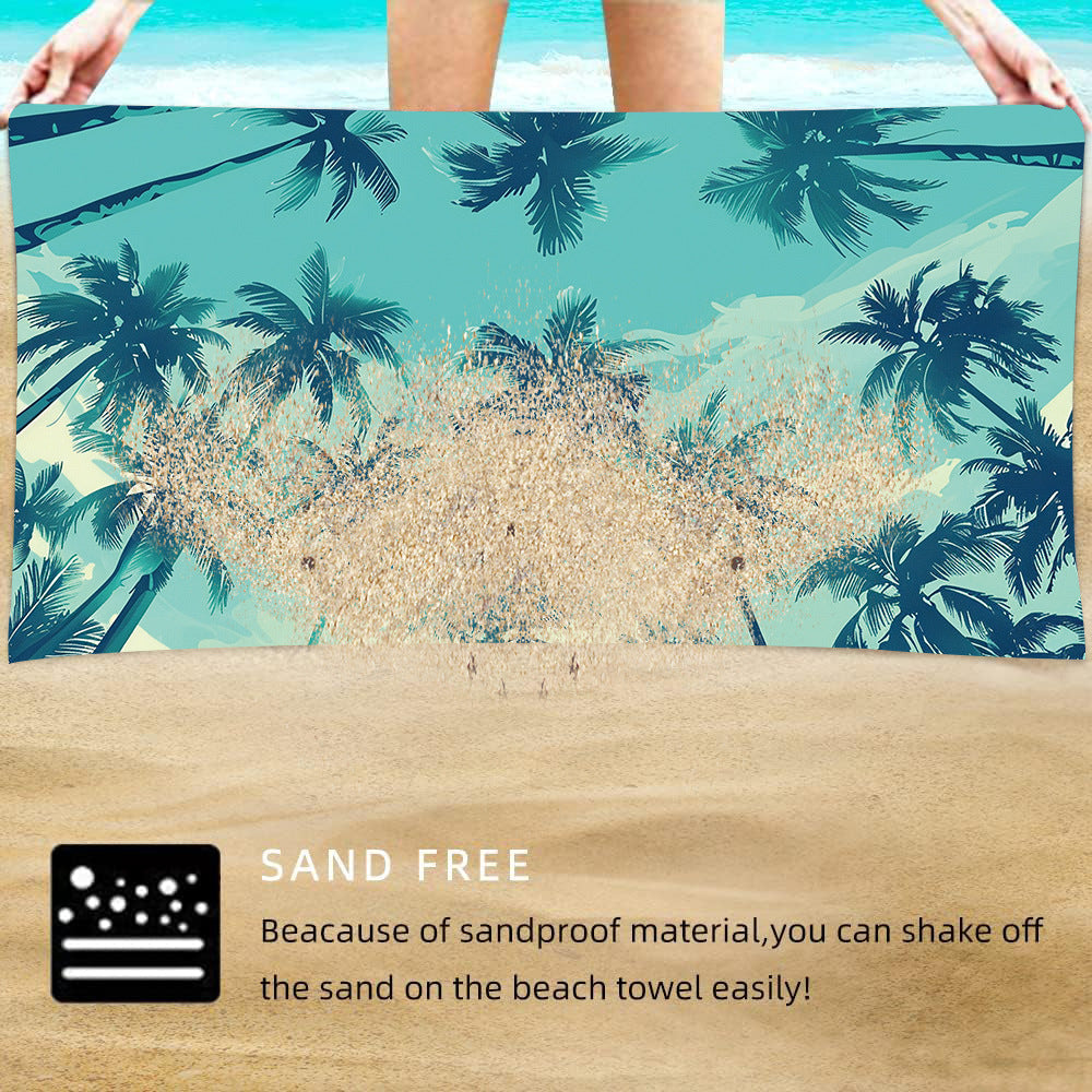 Microfiber Double-Sided Printed Beach Towel - 100x180cm