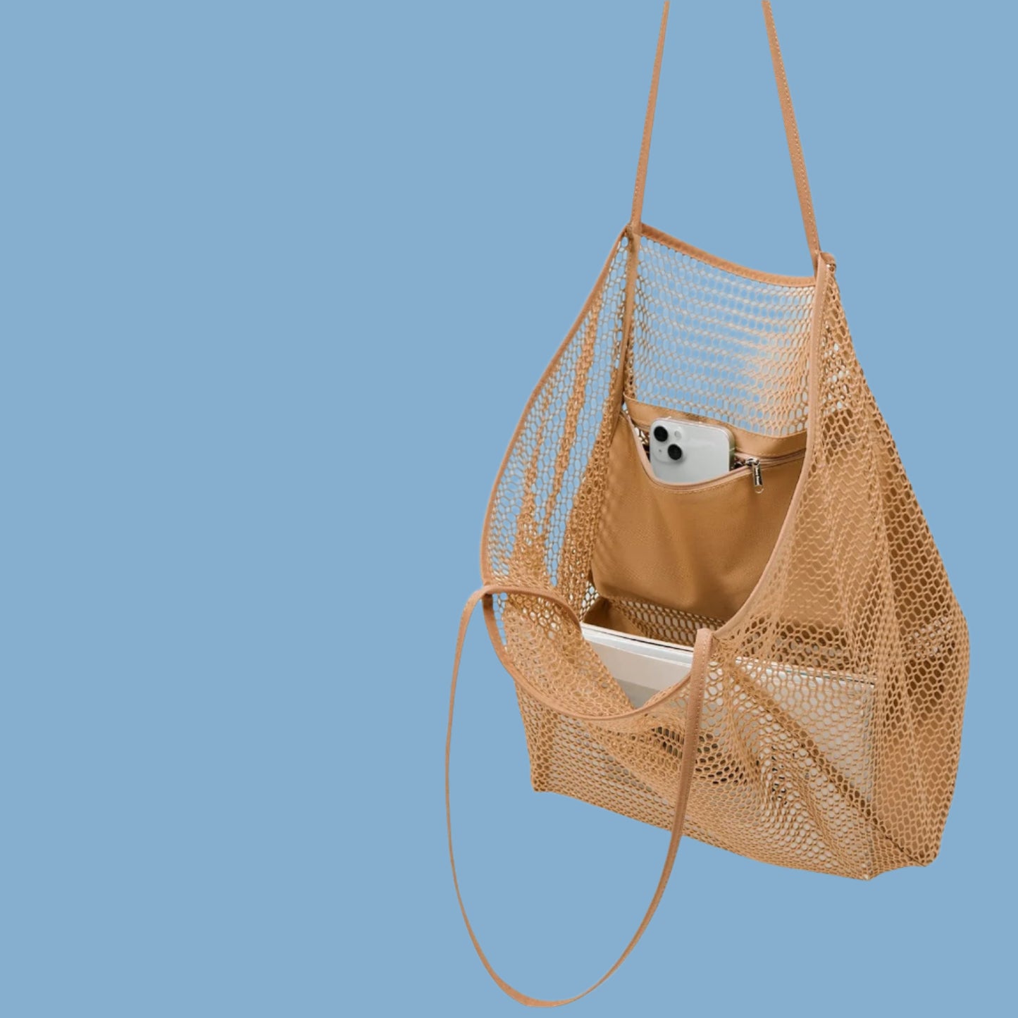 Milky Casual Mesh Tote Bag - Shoulder Bag Beach & Travel