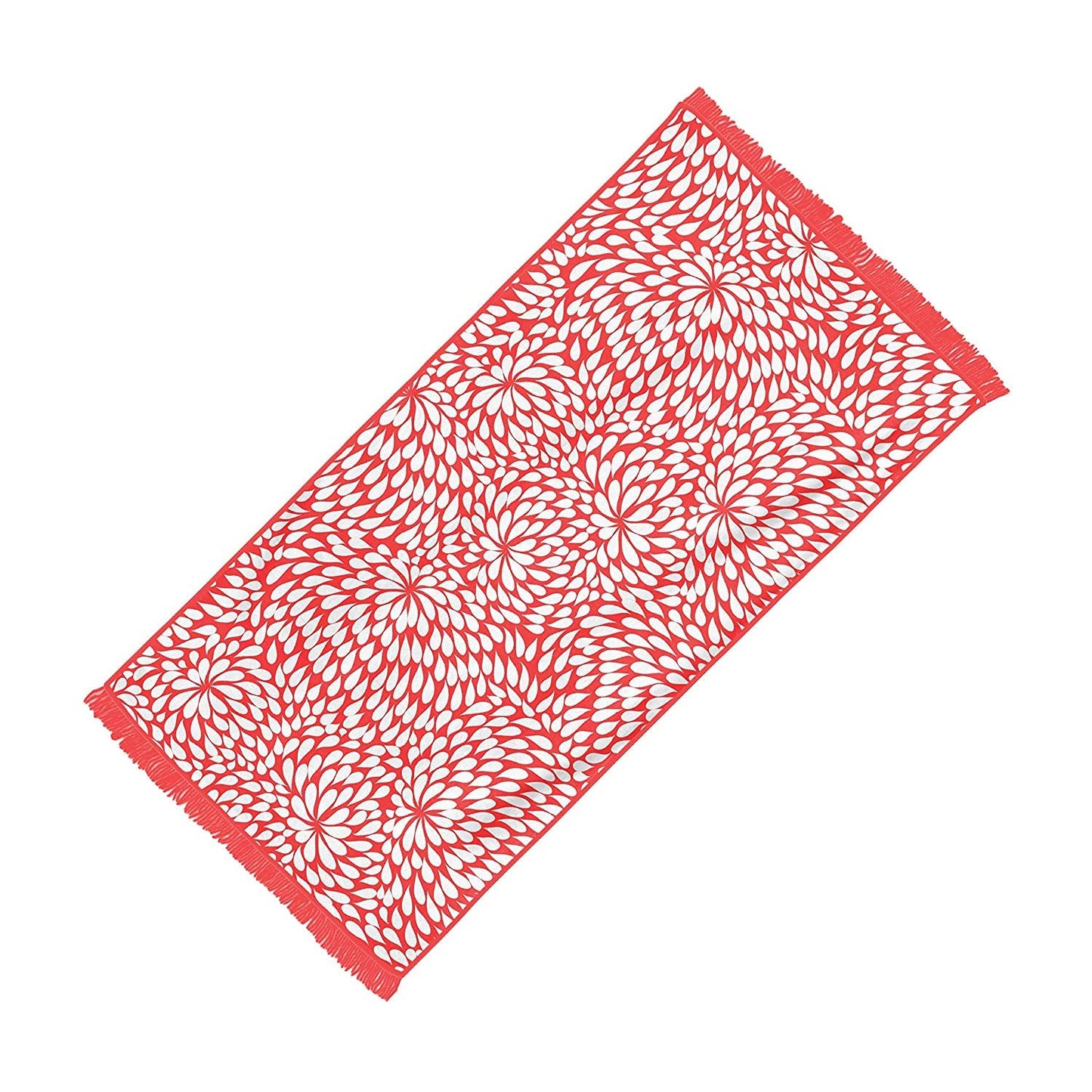 Red Tasselled Bath/Beach Towe