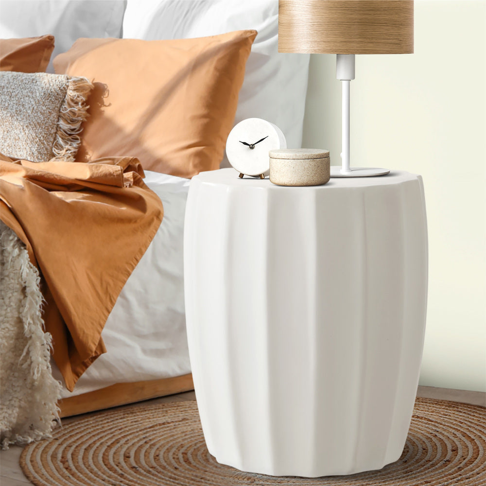 Terrazzo Concrete Outdoor Side Table Stand
