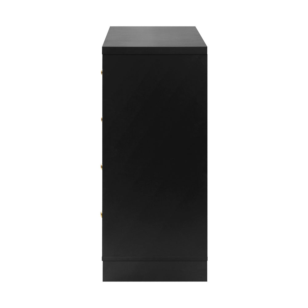 Black Chest of 5 Drawers
