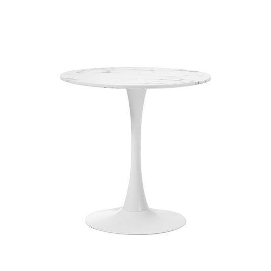60 cm White Marble Dining Table Tulip Shape
