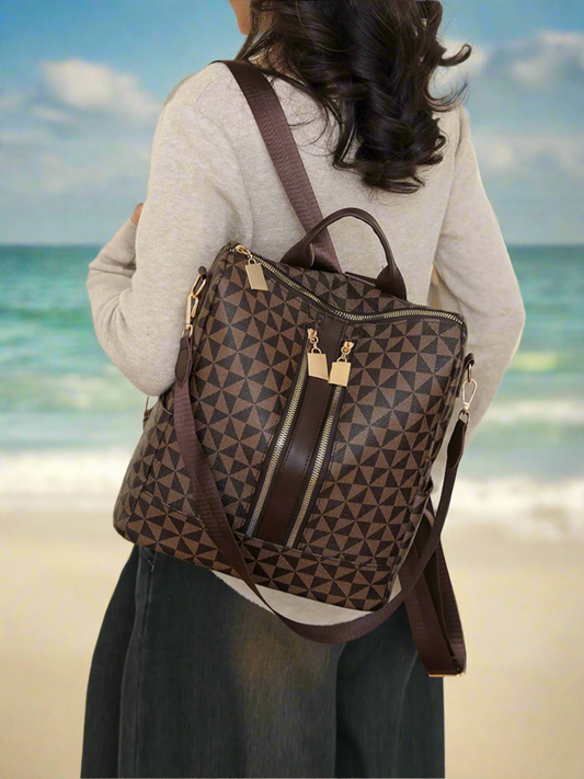 Backpack Bag - Geometric Pattern