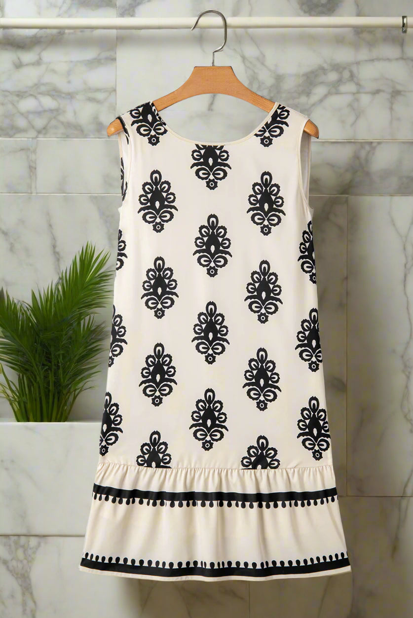 Sleeveless Hollowed Bowknot Back Mini Dress