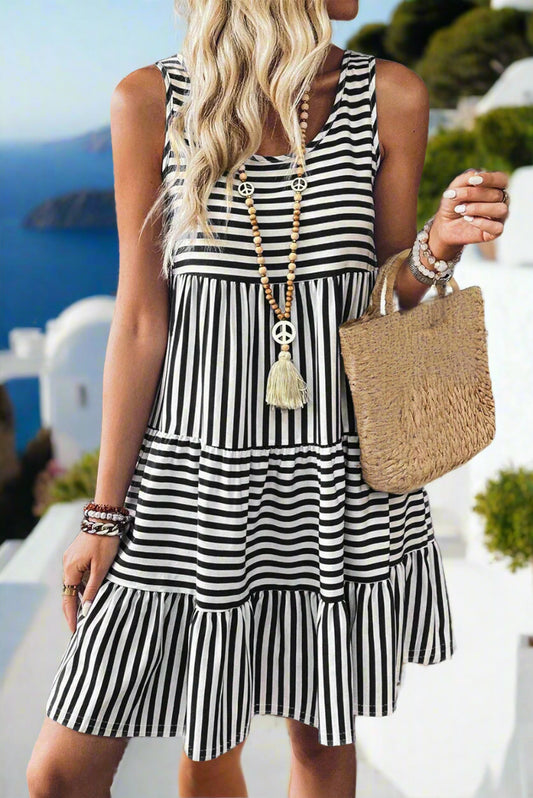 Loose Fit Fun Mini Sleeveless Dress