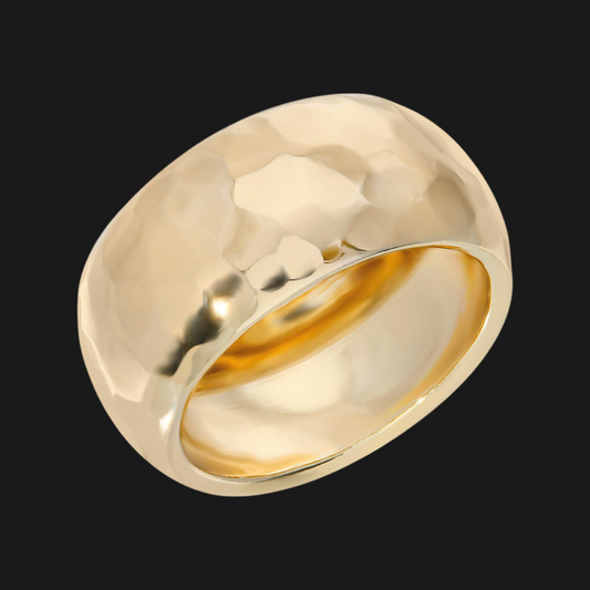 Hammered Domed Ring by Eklexic