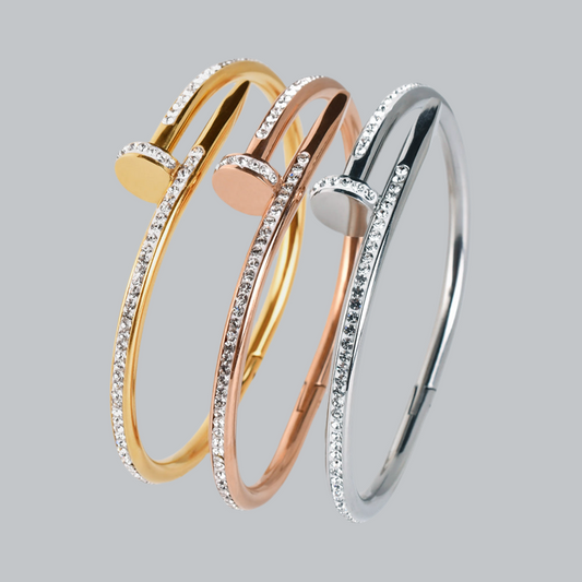 Gold Plated Bracelet with Zircon