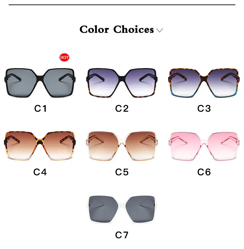 Higody Fashion Oversized Sunglasses Gradient UV400
