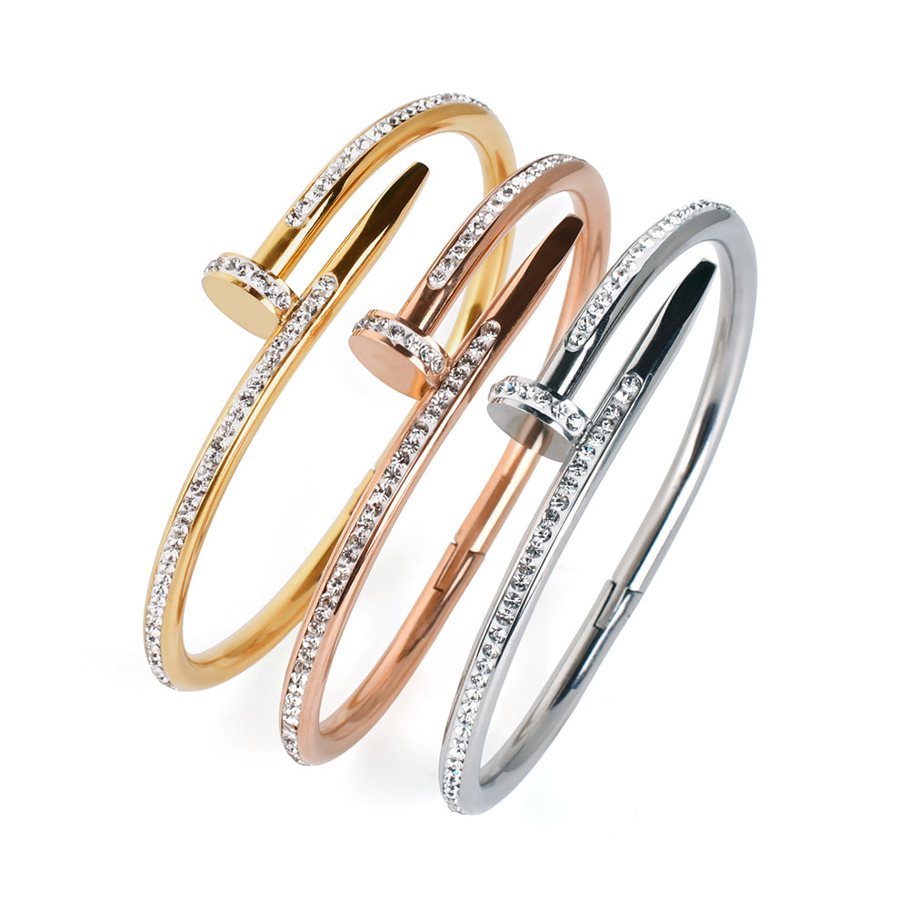 Gold Plated Bracelet with Zircon