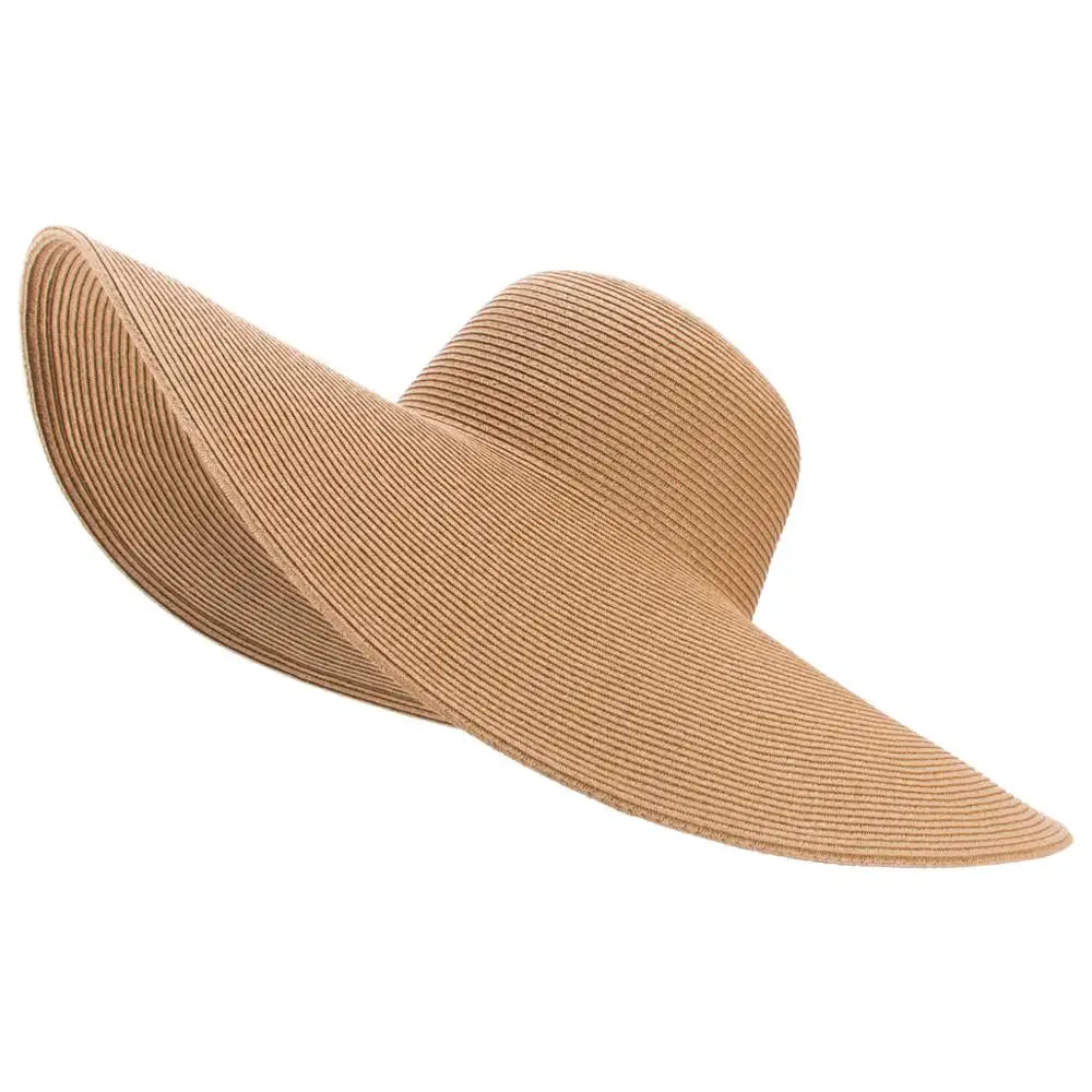 Lawliet Foldable Oversized Wide Brim Straw Hat