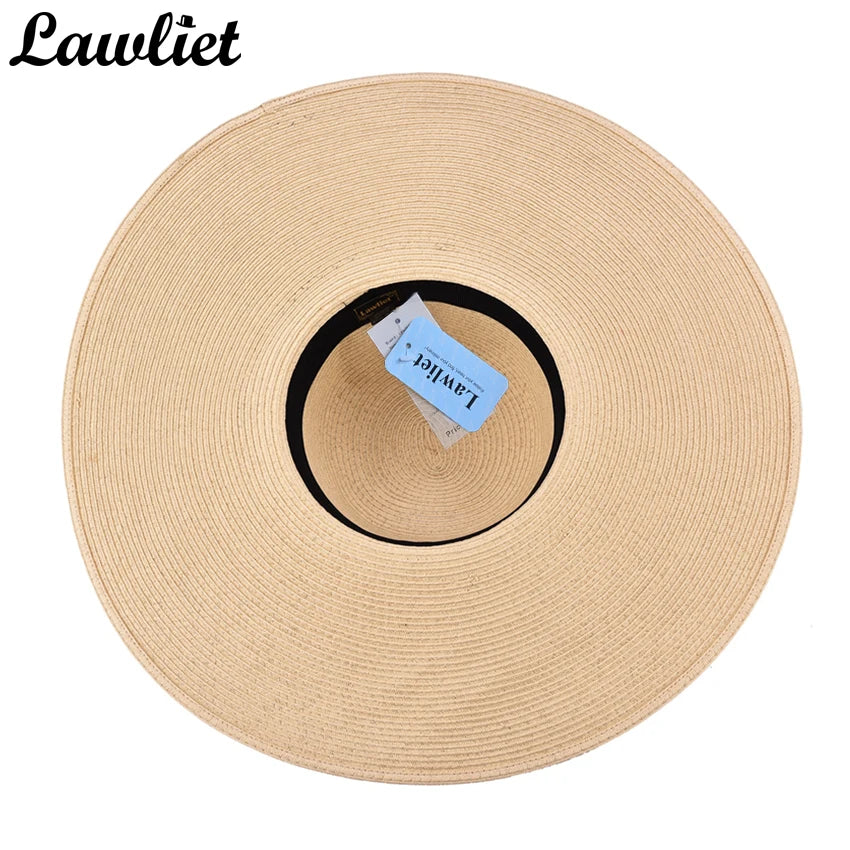 Lawliet Foldable Oversized Wide Brim Straw Hat