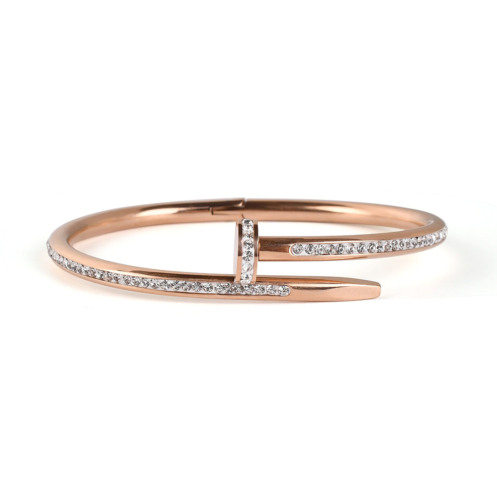 Gold Plated Bracelet with Zircon