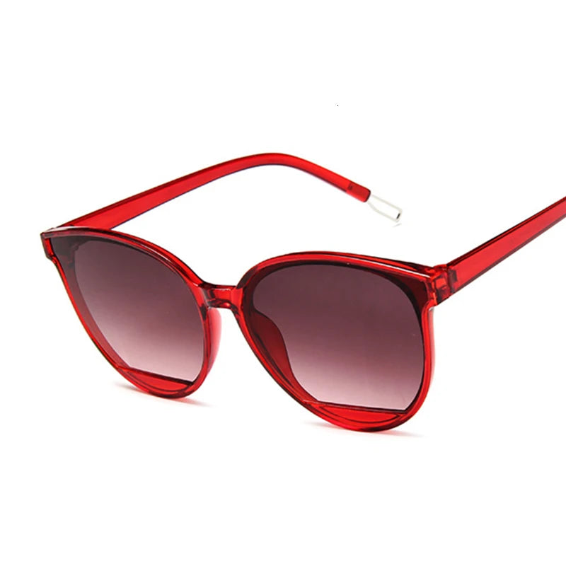 Vintage Classic Oval Red Woman Sunglasses UV400