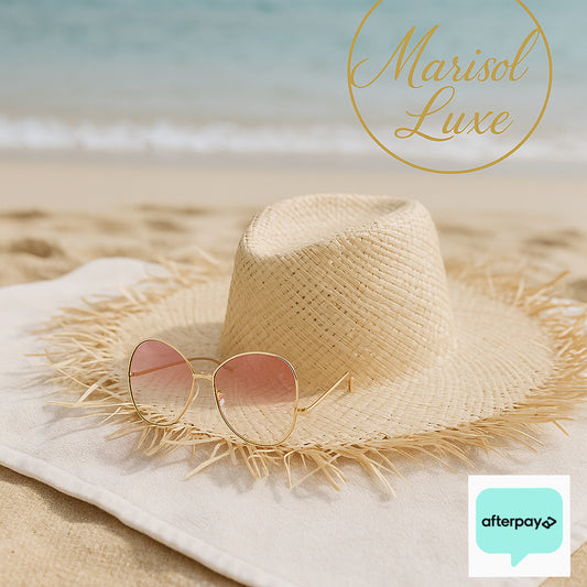 Natural Raffia Hat Hand Woven