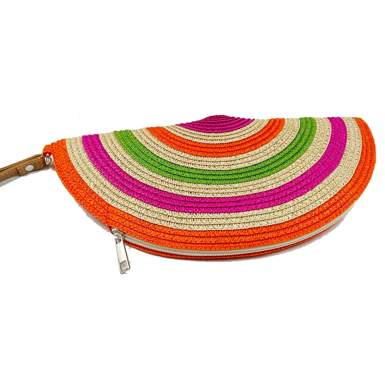 Three-Piece Set - Various Coloured Straw Hat & Bag