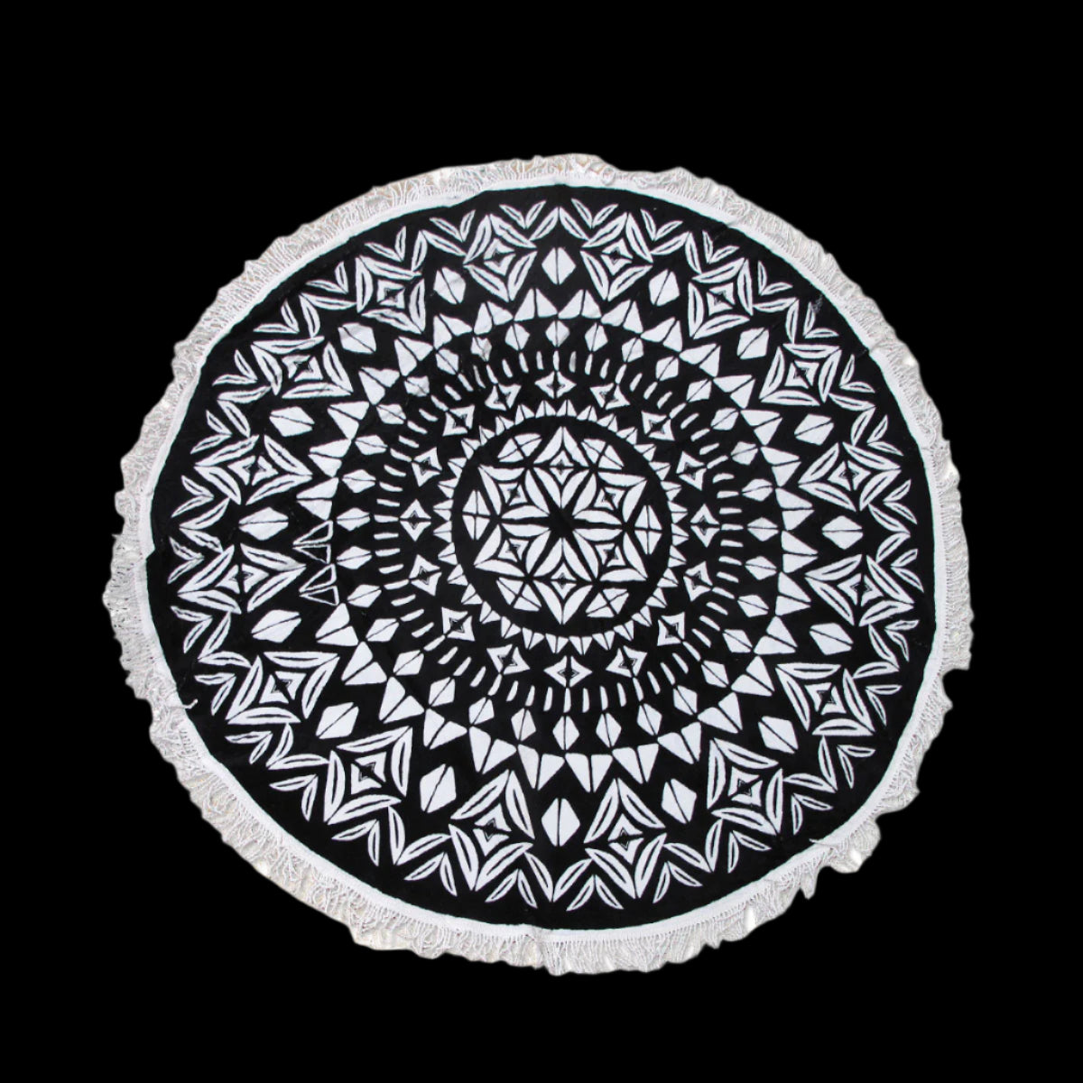 Ezra Hexagon 100% Cotton Round Beach Towel