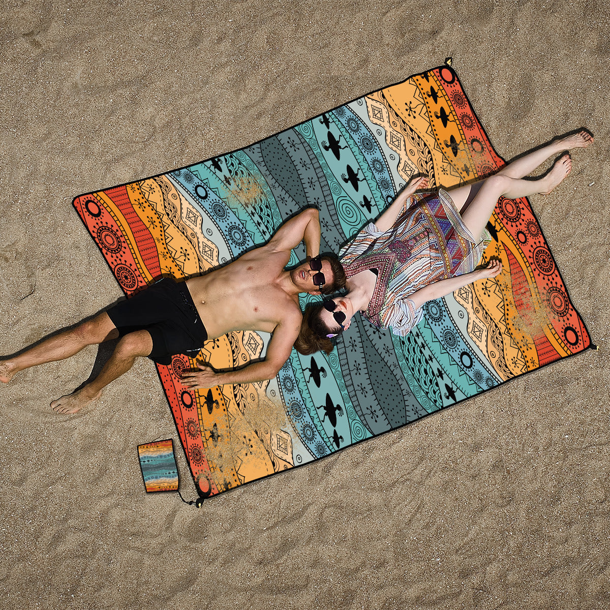 Quick Dry Beach Mat Sand Proof Waterproof Outdoor Picnic Blanket - Compact & Lightweight