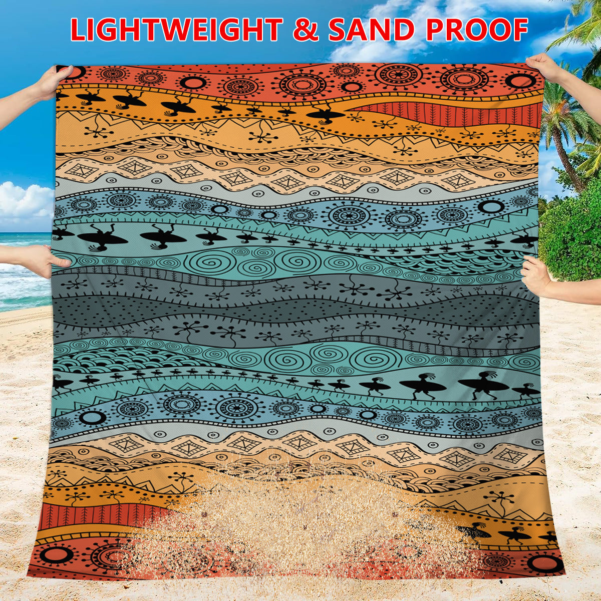 Quick Dry Beach Mat Sand Proof Waterproof Outdoor Picnic Blanket - Compact & Lightweight