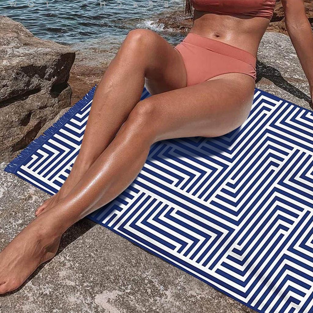 Quick Dry Beach Towel with Tassel