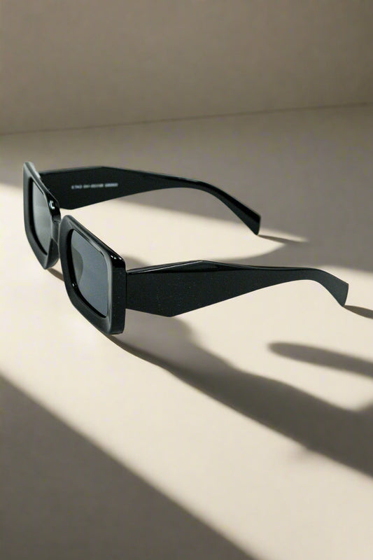 Black Square Sunglasses With Side Detail